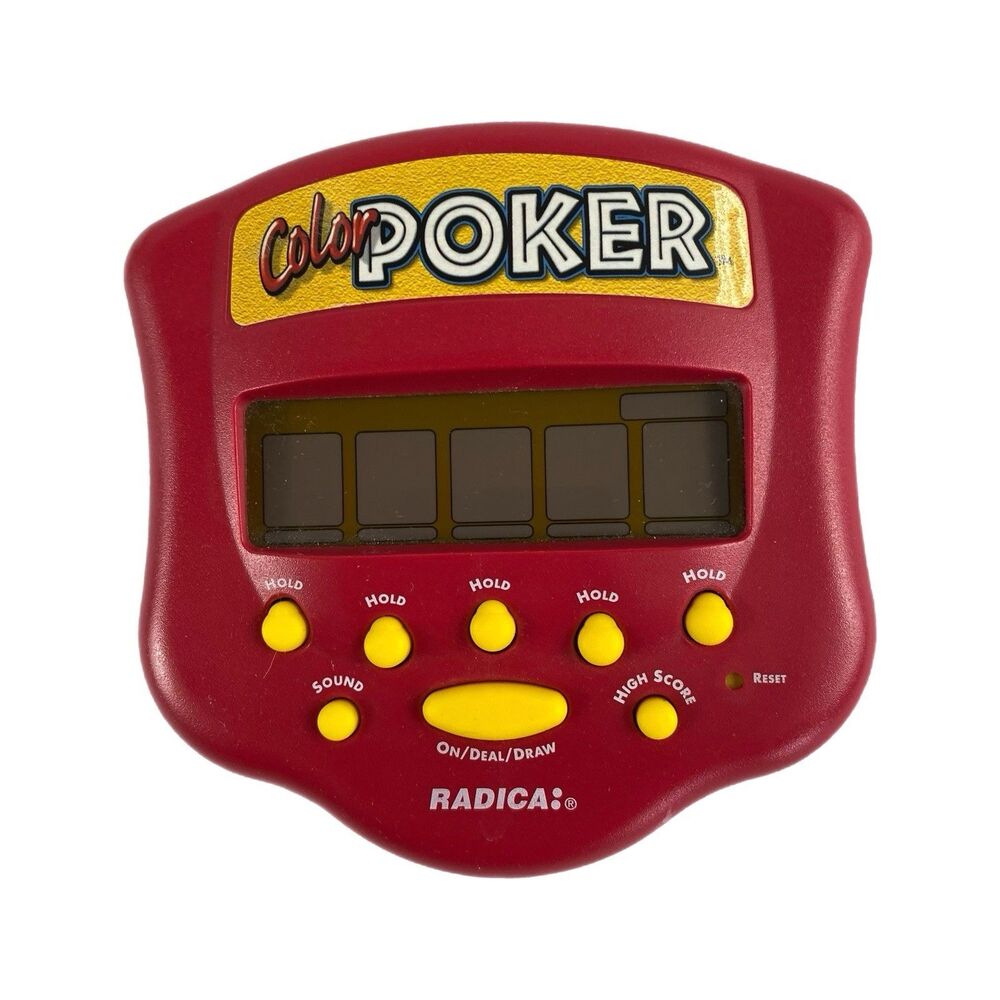 RADICA: Color Poker Electronic Handheld Game 1999 - Tested And Working!